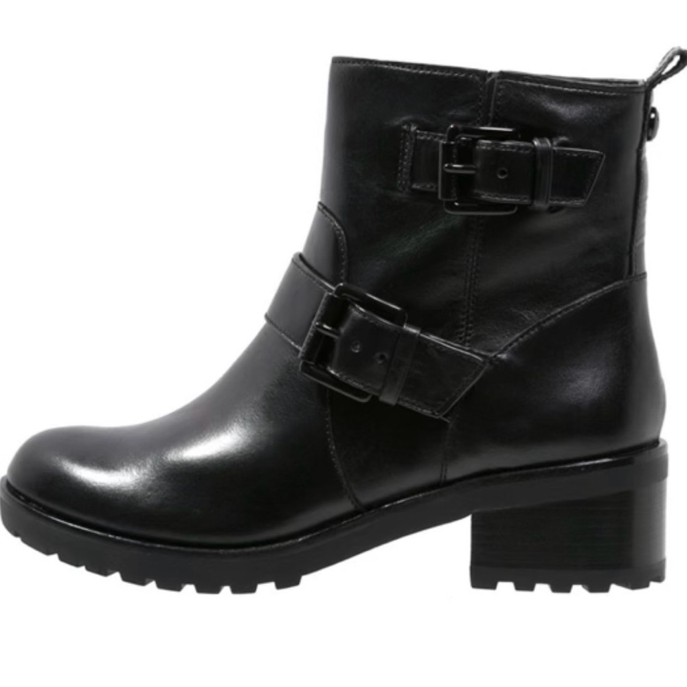 Michael Kors Black Ankle Boots with Buckle Detail